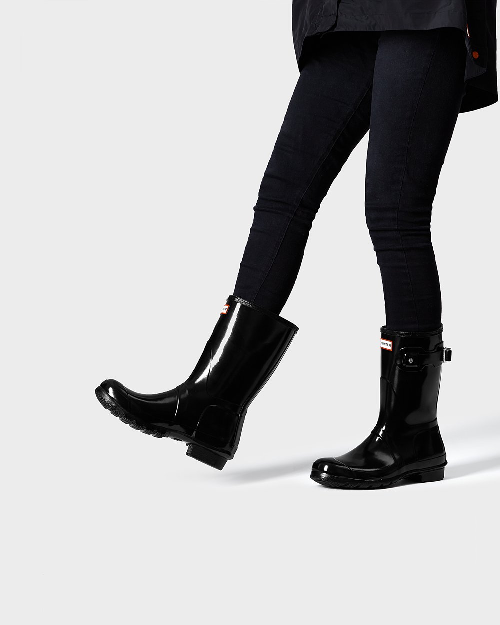 Hunter Mujer Original Gloss - Botas de Lluvia Negras - 980-AYOHPK